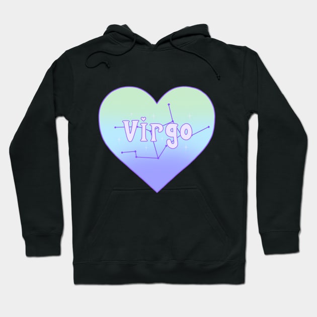 Virgo Constellation Heart Hoodie by novembersgirl